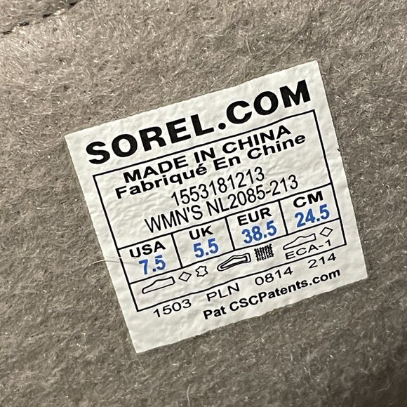 SOREL "Joan of Arctic Premium" Waterproof Boot Olive/Black/Multi Women Size 7.5 - Picture 3 of 16